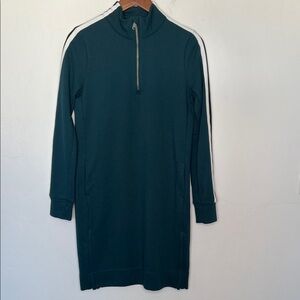 Athleta Crosstown Track Dress Teal Athletic Casual Size Small Tall